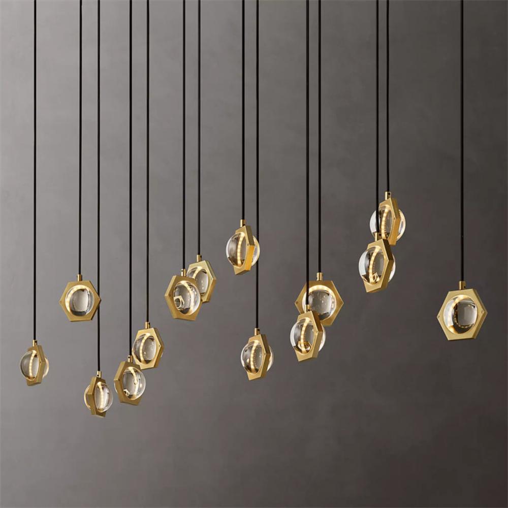 Eclatant Celestial Orbit Linear Chandelier 54"