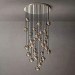 Boule De Radiant Crystal Cluster Chandelier 30"