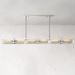 Savile Crystal Block Linear Chandelier 72"