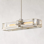 Savile Crystal Block Linear Chandelier 24"