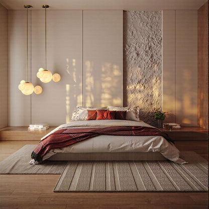 Vintage Alabaster Cluster Suspension Light