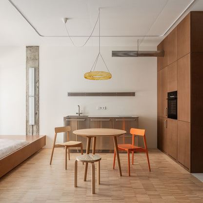 White Alabaster Adjustable Suspension Chandelier