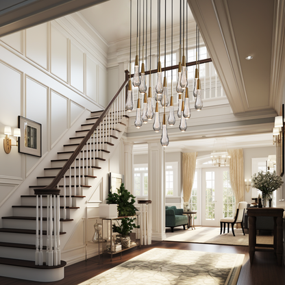 Soltaire Raindrop Crystal Round Chandelier