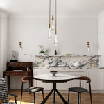 Soltaire Raindrop Glass Cluster Pendant Light