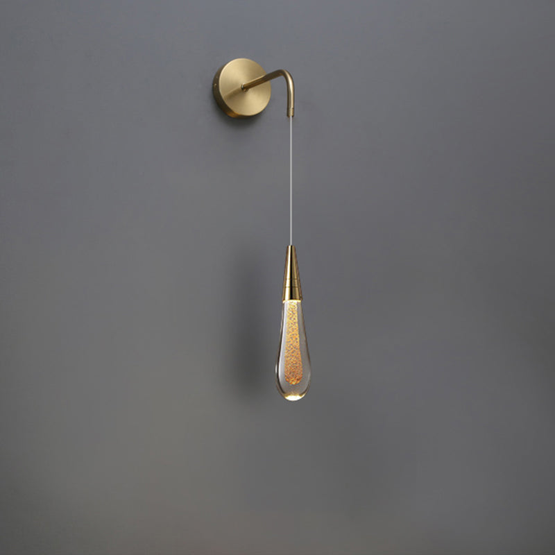 Soltaire Raindrop Glass Cord Wall Sconce