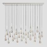 Soltaire Raindrop Glass Linear Chandelier