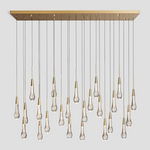Soltaire Raindrop Glass Linear Chandelier