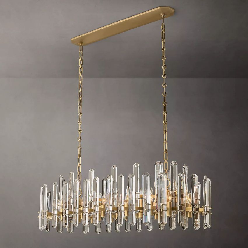 Monclair Radiant Crystal Linear Chandelier 54"