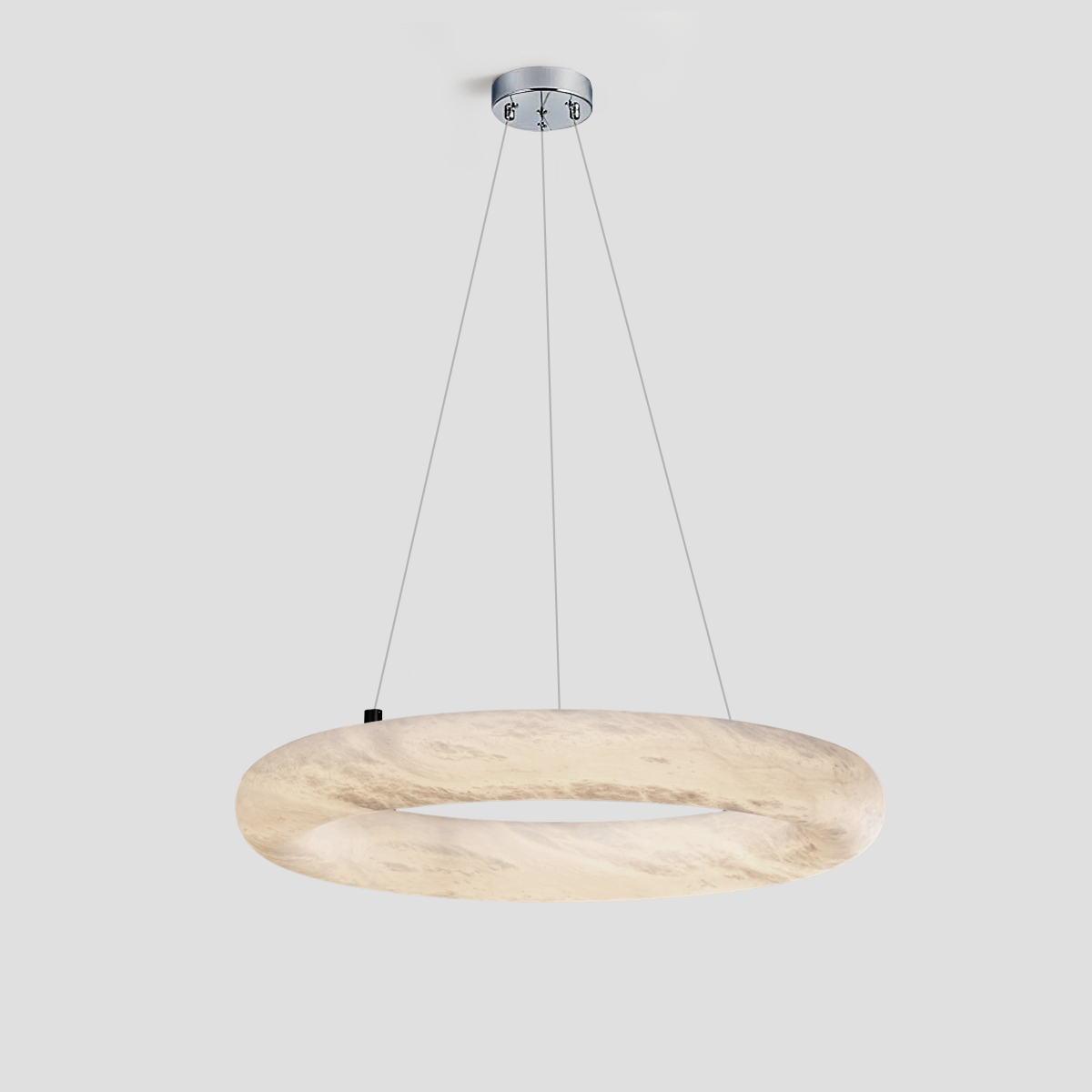 Alabaster Natural Glow Round Chandelier