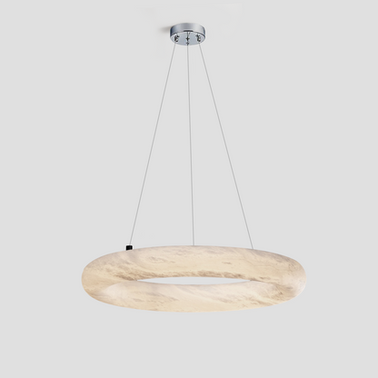 Alabaster Natural Glow Round Chandelier