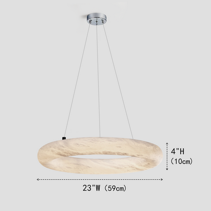 Alabaster Natural Glow Round Chandelier