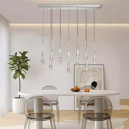 Soltaire Raindrop Crystal Linear Chandelier