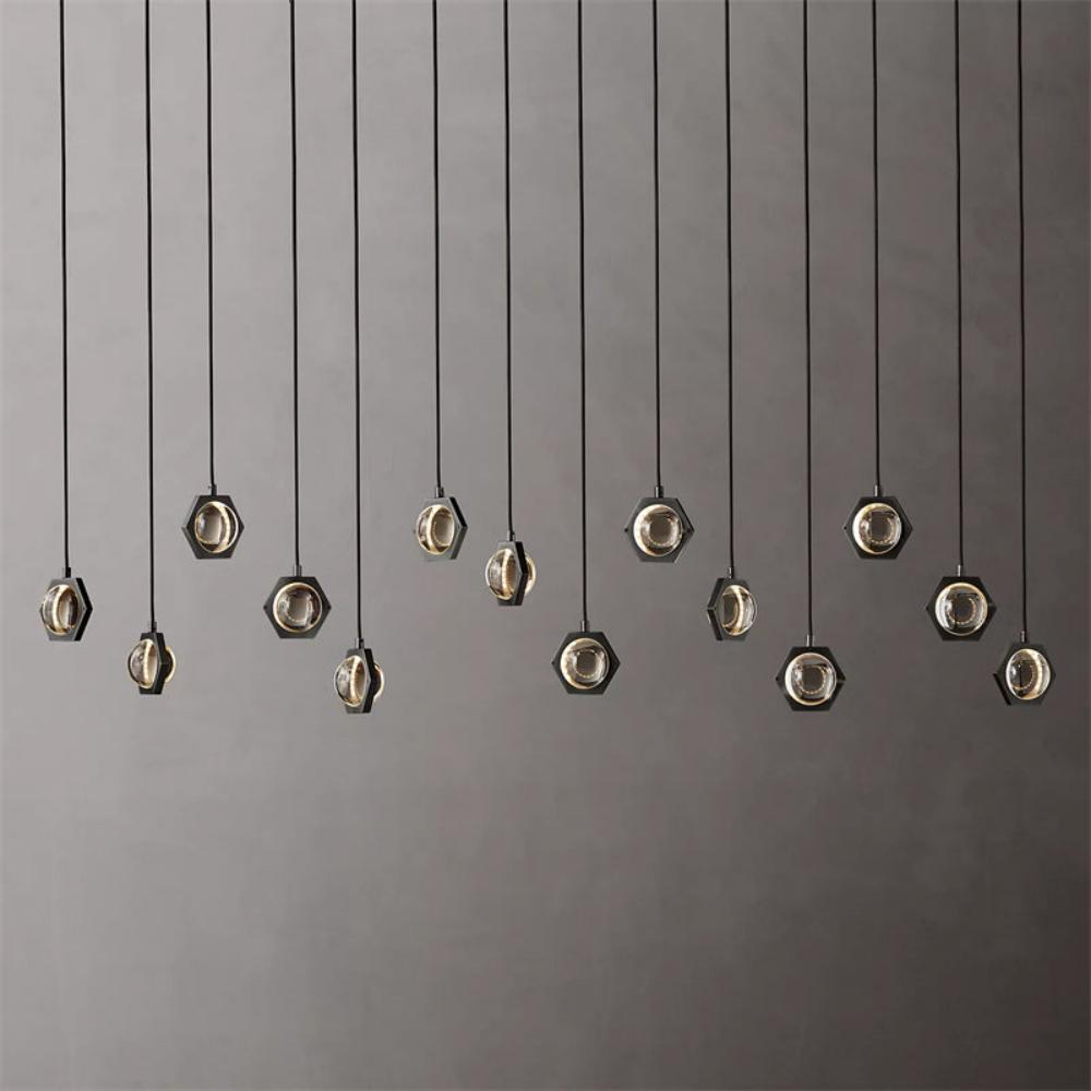 Eclatant Celestial Orbit Linear Chandelier 72"