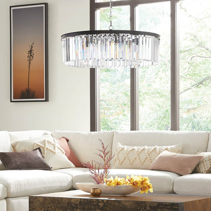 Leyland Prism Crystal Round Chandelier