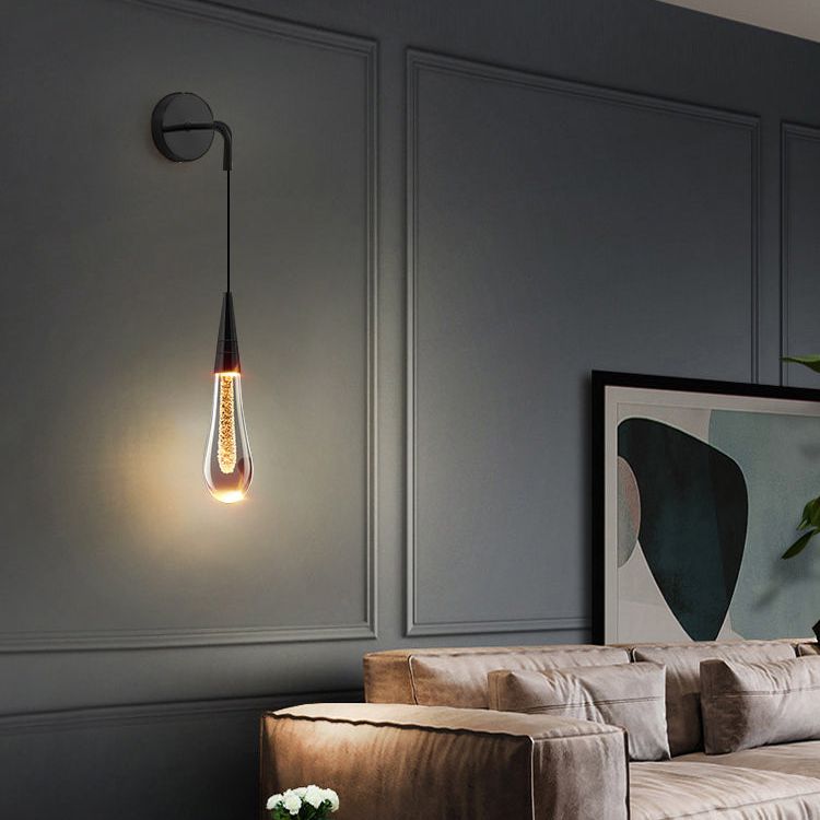 Soltaire Raindrop Glass Cord Wall Sconce