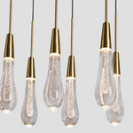 Soltaire Raindrop Glass Linear Chandelier