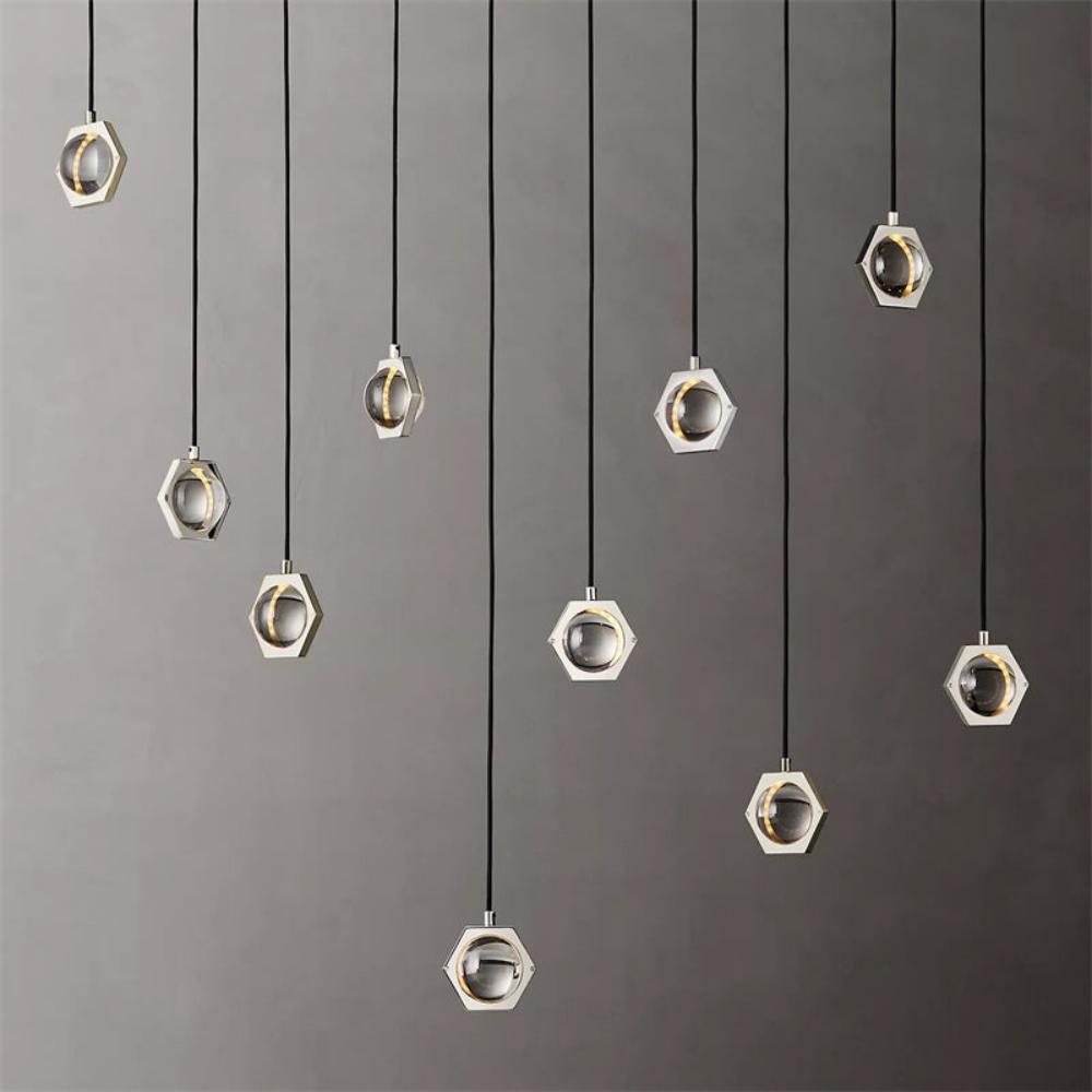 Eclatant Celestial Orbit Linear Chandelier 54"