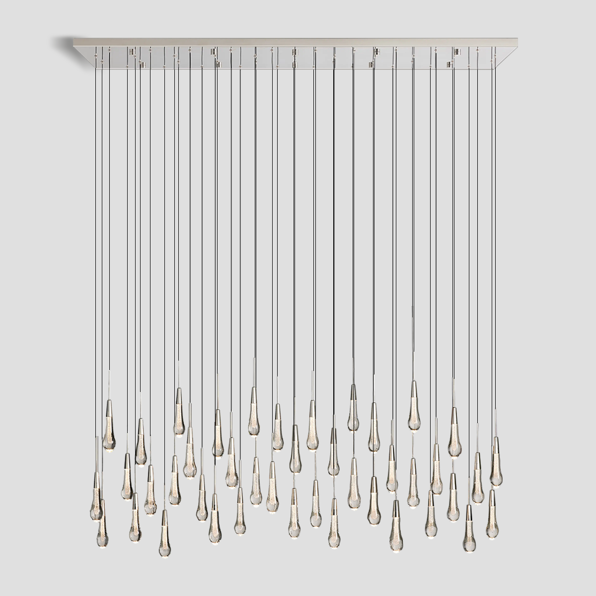 Soltaire Raindrop Glass Linear Chandelier