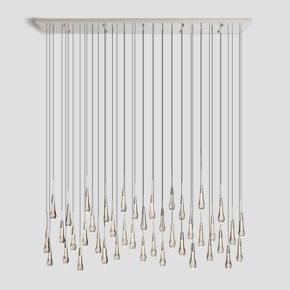 Soltaire Raindrop Glass Linear Chandelier