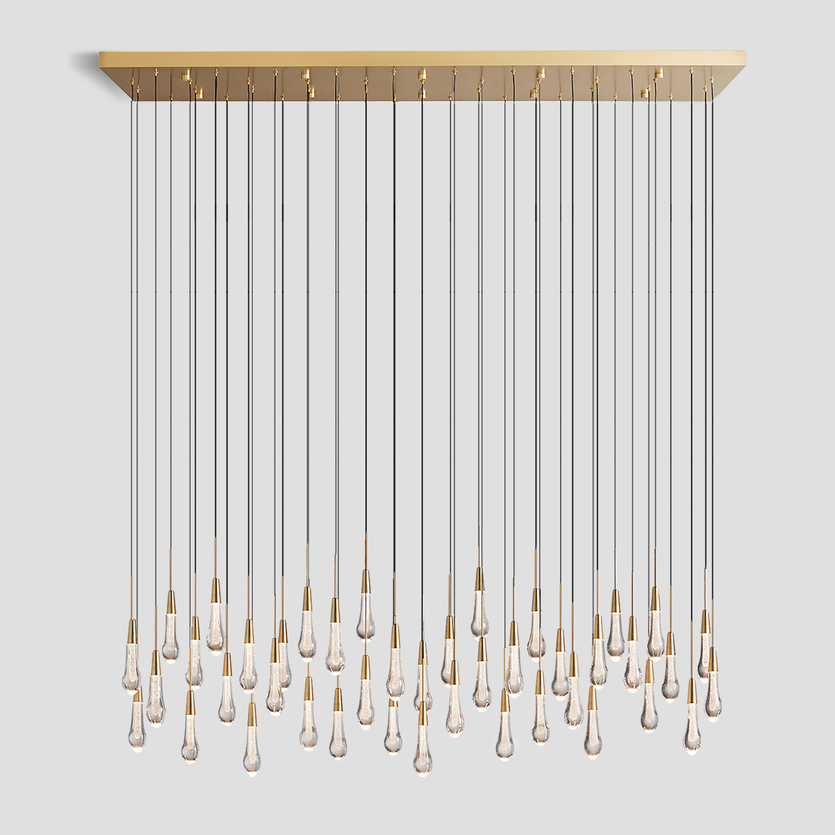 Soltaire Raindrop Glass Linear Chandelier