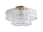 Ghiaccio Textured Glass Flush Mount