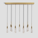 Soltaire Raindrop Glass Linear Chandelier