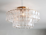 Ghiaccio Textured Glass Flush Mount