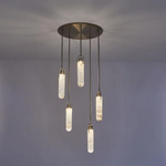 Alabaster Flint 5 Light Round Chandelier