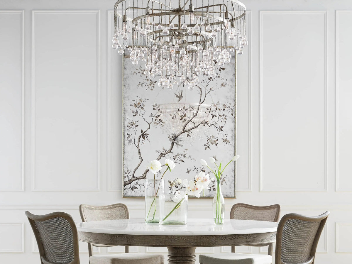 Aubrey Crystal Ball Tiered Round Chandelier