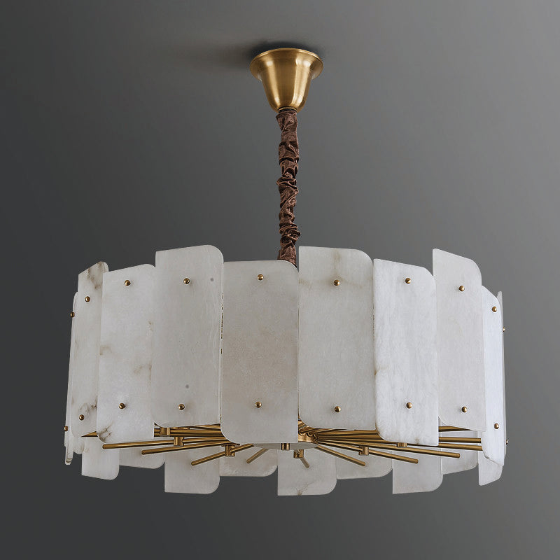 Alabaster Lorry Modern Round Chandelier