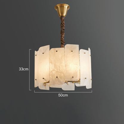 Alabaster Lorry Modern Round Chandelier