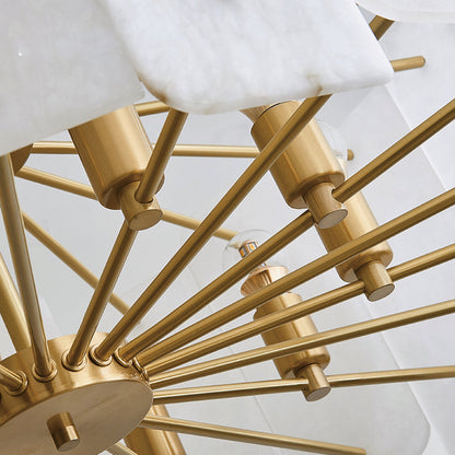 Alabaster Lorry Modern Round Chandelier