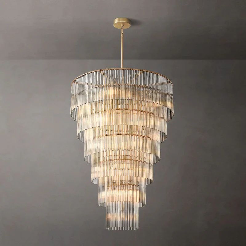 Amadeo Prismatic Array Grand Glass Chandelier 36"