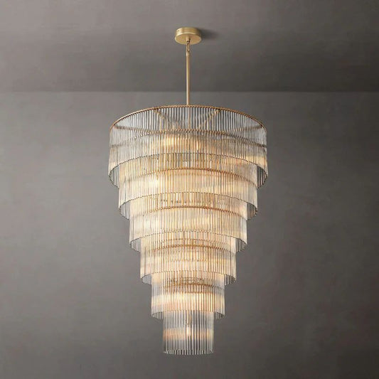 Amadeo Prismatic Array Grand Glass Chandelier 36"