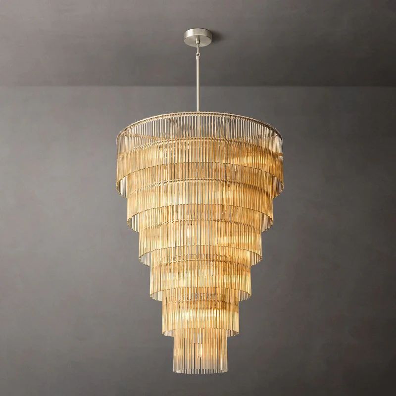 Amadeo Prismatic Array Grand Glass Chandelier 36"