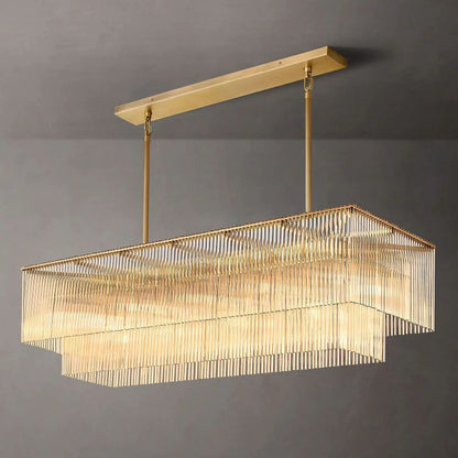 Amadeo Prismatic Array Rectangular Chandelier 54"