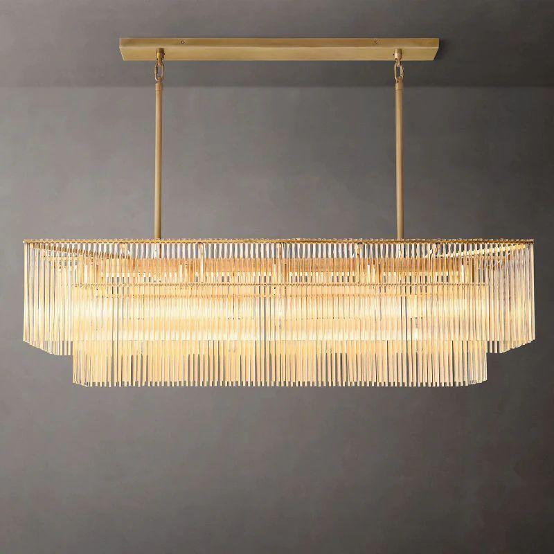 Amadeo Prismatic Array Rectangular Chandelier 54"