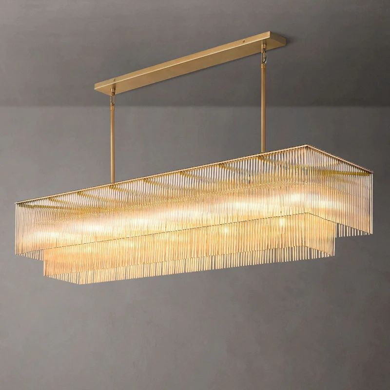 Amadeo Prismatic Array Rectangular Chandelier 72"