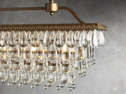 Anabella Exquisite Crystal Rectangular Chandelier