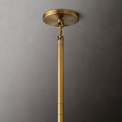 Cielo Lustred Glass Three-Tier Round Chandelier 48"