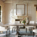 Aquitaine Faceted Cluster Linear Chandelier 72"