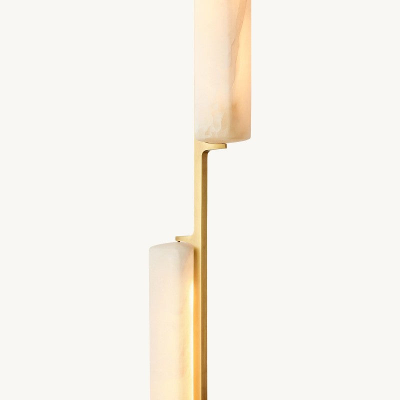 Audubon Sculpt Alabaster Linear Chandelier 54"
