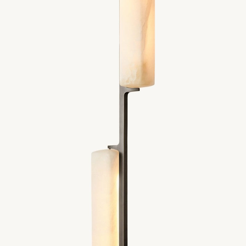 Audubon Sculpt Alabaster Linear Chandelier 54"