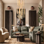 Audubon Sculpt Alabaster Round Chandelier 56"