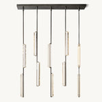 Audubon Sculpt Crystal Linear Chandelier 54"