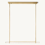 Audubon Sculpt Crystal Single Bar Linear Chandelier 60"