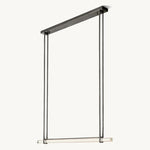 Audubon Sculpt Crystal Single Bar Linear Chandelier 60"