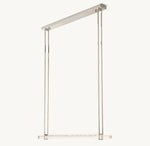 Audubon Sculpt Crystal Single Bar Linear Chandelier 60"