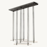 Audubon Sculpt Crystal Triple Bar Linear Chandelier 60"
