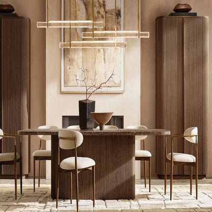 Audubon Sculpt Crystal Triple Bar Linear Chandelier